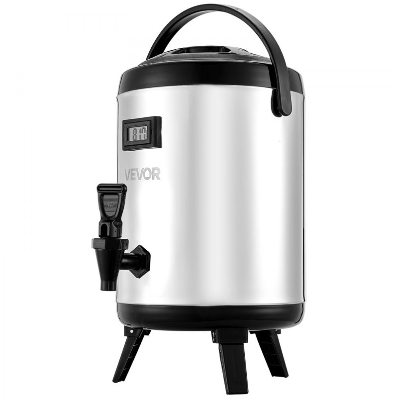 Insulated Beverage Dispenser for Hot & Cold Drinks 1.5 Gal Stainless Steel