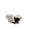 Fauteuil relevable de style contemporain avec accoudoirs en forme de selle et port USB