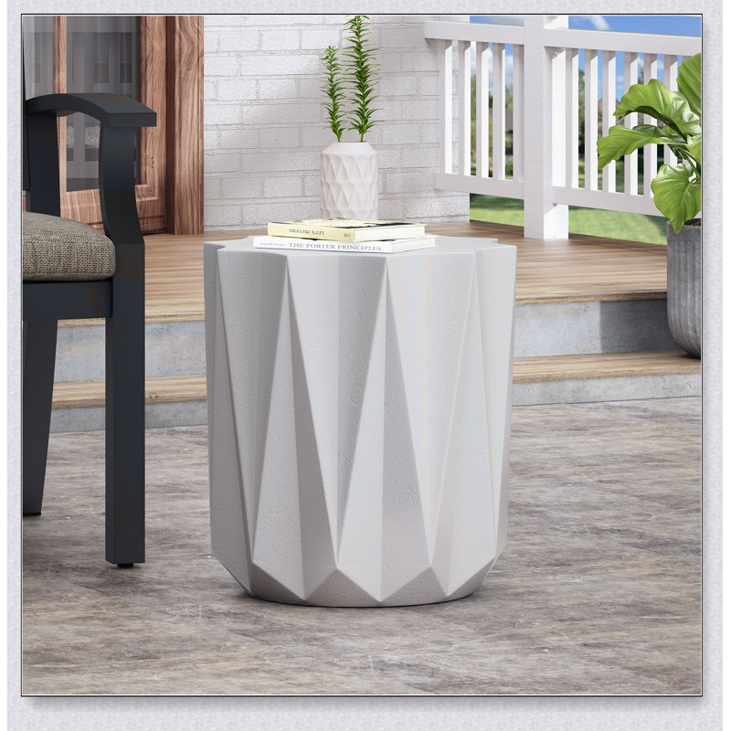 Table d'appoint d'extérieur en béton léger