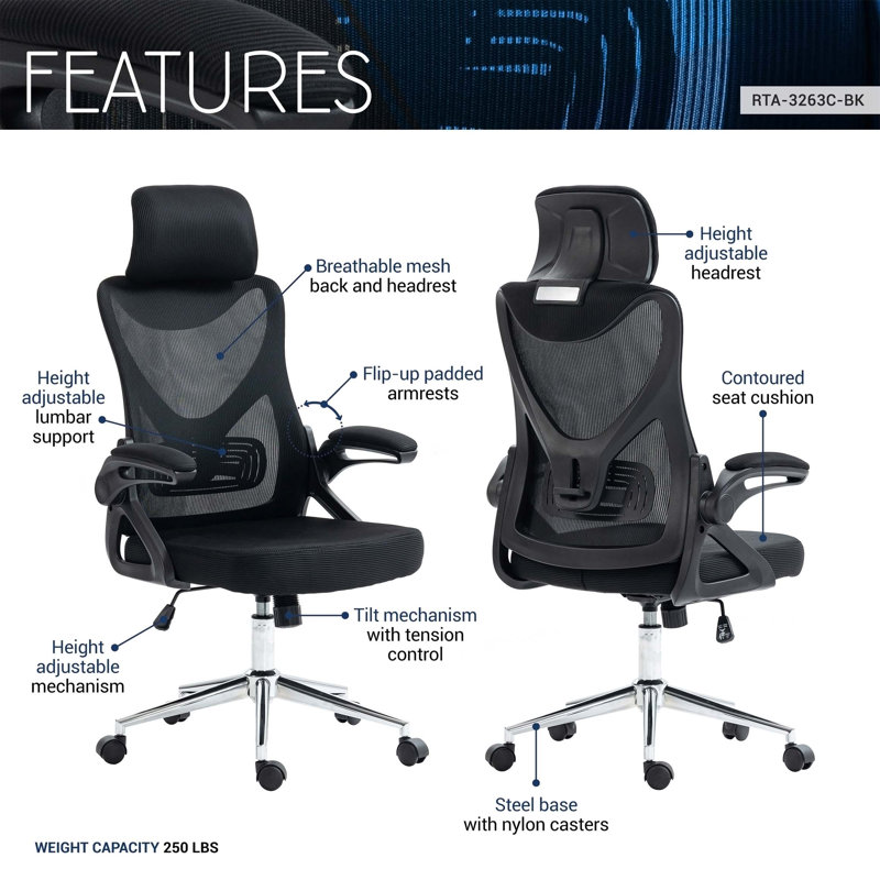 Marae Mesh Office Chair with Headrest