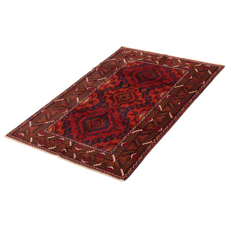 Tapis rouge en laine New Age One-of-a-Kind Rectangle 3 pi 11 po x 6 pi 4 po
