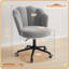 Chaise de travail pivotante à dossier capitonné Petal - Fauteuil de maquillage à hauteur réglable pour coiffeuse et bureau-129051409