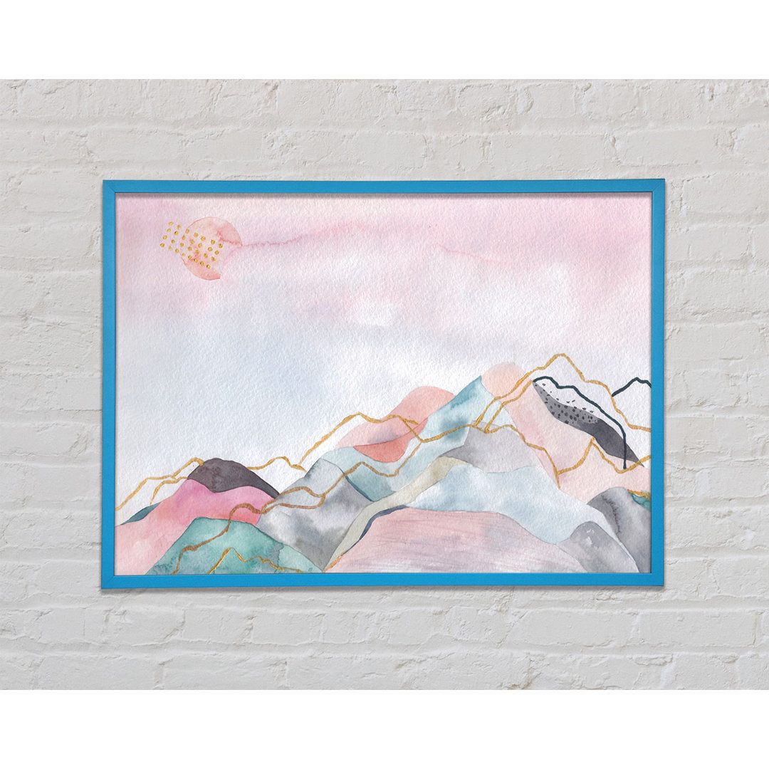 The Pastel Mountain View von Unkown - Einzelne Bilderrahmen Kunstdrucke