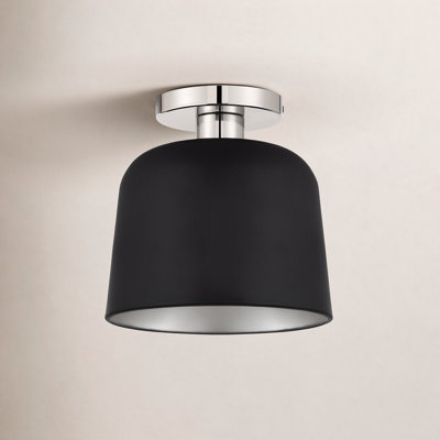 Che 1-Light Dimmable Metal Semi Flush Mount