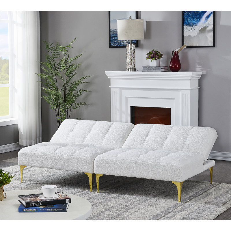 Tissu convertible futon avec pieds en métal