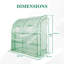 2x1x2m Lean to Greenhouse with Shelves-128783378