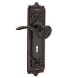 Egg & Dart Plate Passage (Hall & Closet) with Decorative Keyhole and Manor Lever