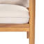 Canapé d'extérieur en bois d'acacia 3 places Terassi, finition teck clair avec coussin beige