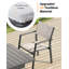 Chaises de patio empilables 2 pièces, chaises de patio d'extérieur empilables en aluminium Never-Rust, ensemble de 2 chaises d'extérieur avec textilène épaissi à double couche pour terrasse, jardin, piscine, chêne chaulé-236610536-236610537