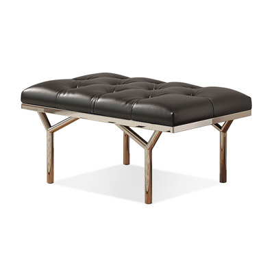 Banc rembourré noir