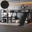 Twin XL Over Queen L-Shaped Metal Bunk Bed with Twin XL Loft Bed, Desk, USB Port, Storage Shelves and Slide-121885246
