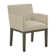 Carrazco Weathered Wood Finish Table With Cross Base Dining Set - 48" Table With Beige Linen, Track Arm Chairs, 7-Piece