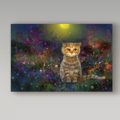 «Night Cat 1» par Juriel, impression sur toile tendue