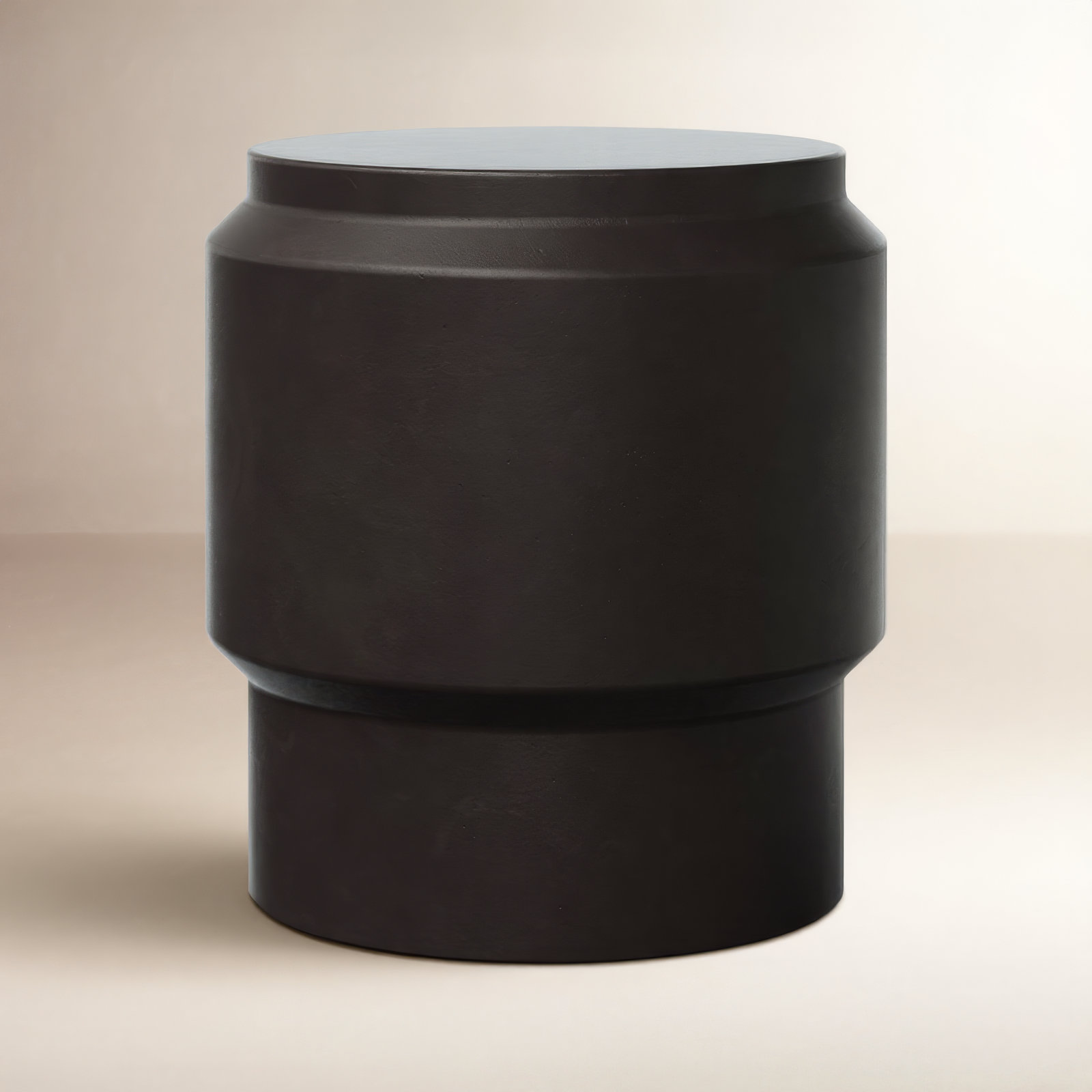 Cassis Concrete Accent Stool, Lava Brown