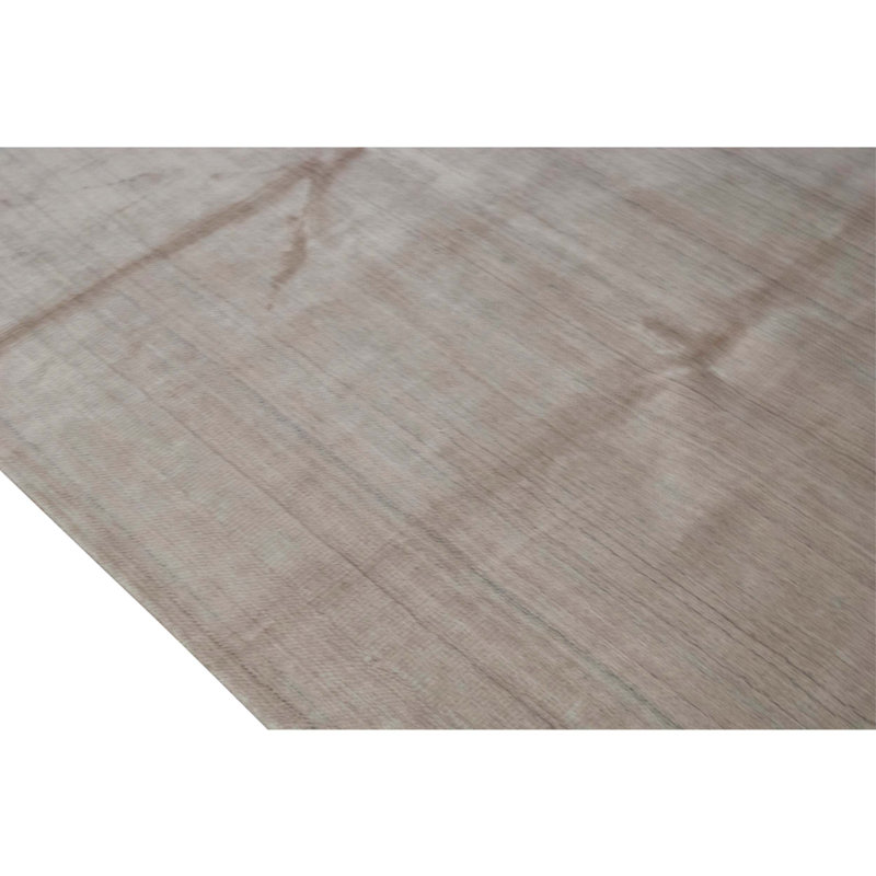 Tapis argent noué à la main de conception unique 8 pi x 9 pi 11 po