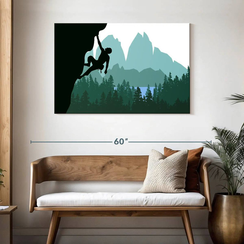 Sireci Rock Climber Silhouette, 30" H x 45" W