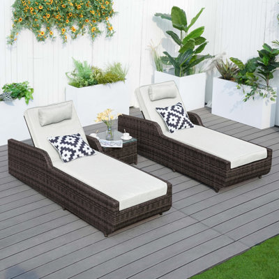 198cm Long Sun Lounger