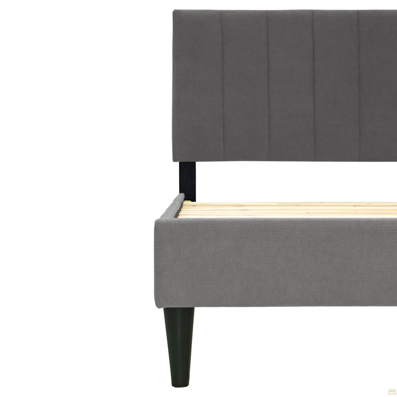 Lit simple, Gris anthracite, Lit simple