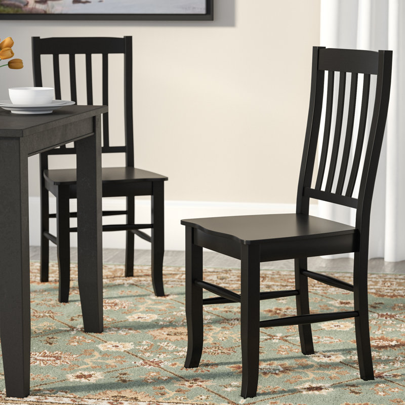 Orviston 18'' H Solid Wood Side Chair, Ebony