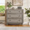 Commode 3 tiroirs, commode, poignées en bois Boho