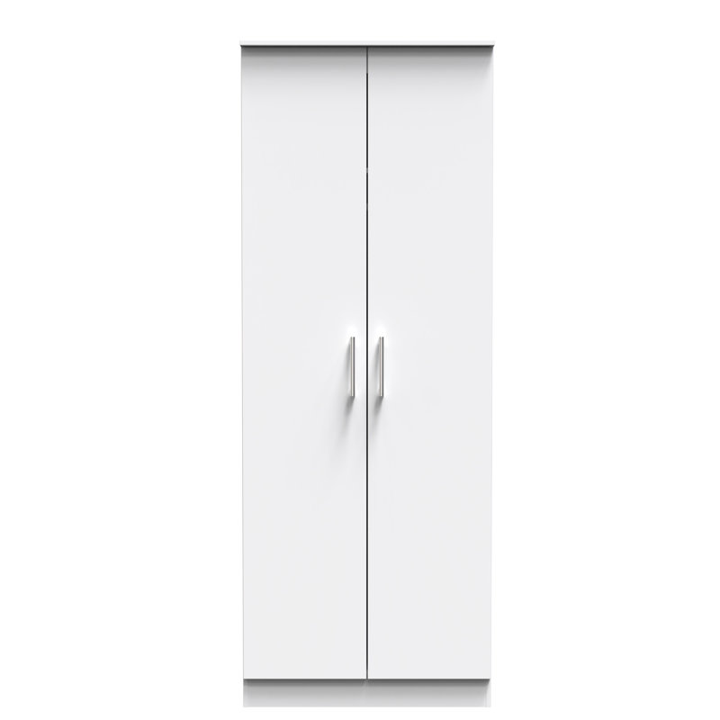 Fully Assembled Devon 2 Door Wardrobe, White