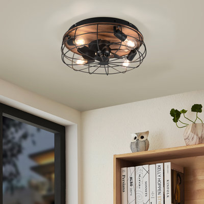 48cm Calista 7 - Blade Ceiling Fan with Remote Control and Light Kit Included