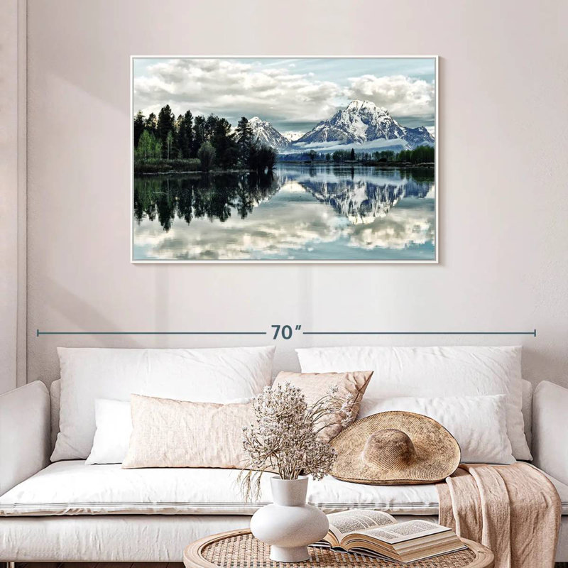 Jackson Hole, Cadre flottant blanc, 43 po x 29 po