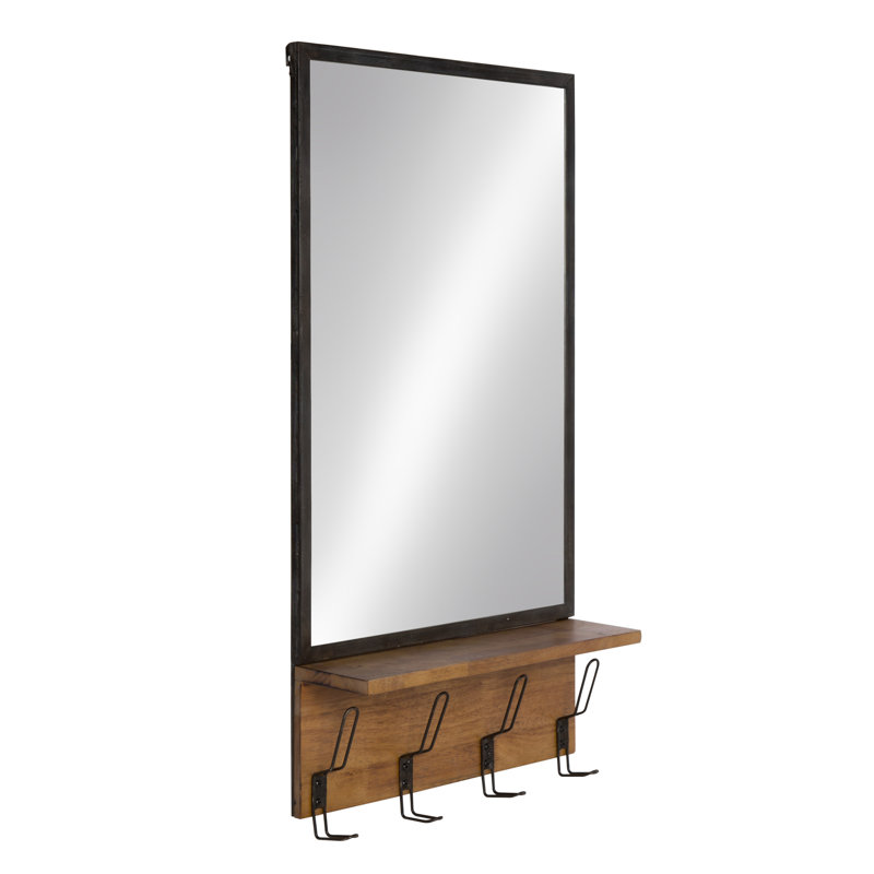 Miroir plat Ilona, Brun, 36,75 po x 20 po