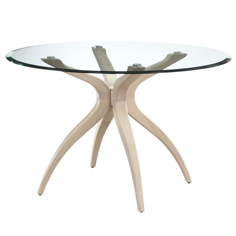 Adwoa 48'' Round Dining Table, White Wash