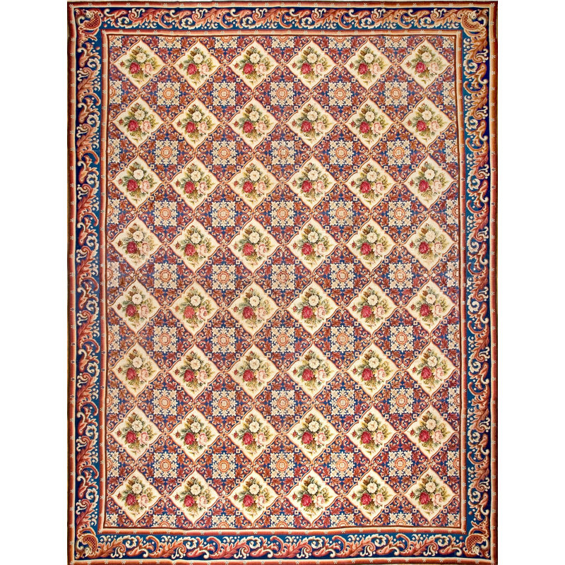 Tapis victorien anglais à motif floral