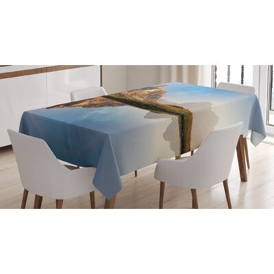 Ambesonne Landscape Tablecloth, Rainbow Over Mountain Lake Reflection In Clear Water Dreamy Spots On Earth Photo, Rectangular Table Cover For Dining R -  East Urban Home, BBCB96EB31654D69A64A0B130E02743C
