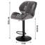 Dequavious Swivel Upholstered Adjustable Height Counter Stool with Metal Frame-657945753