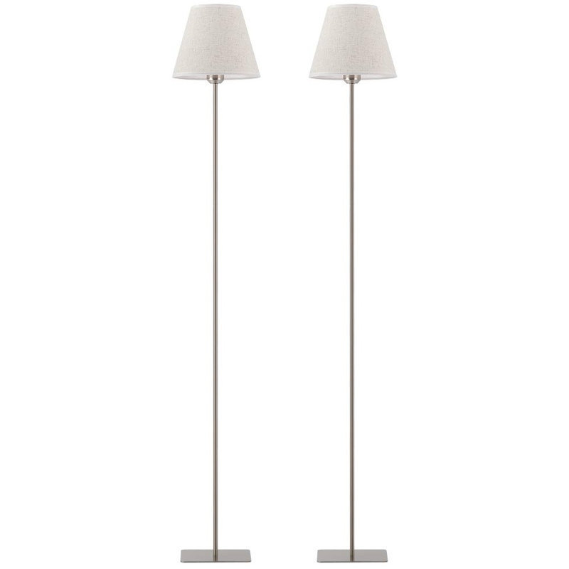 Ensemble de lampes sur pied 55 ", Argent