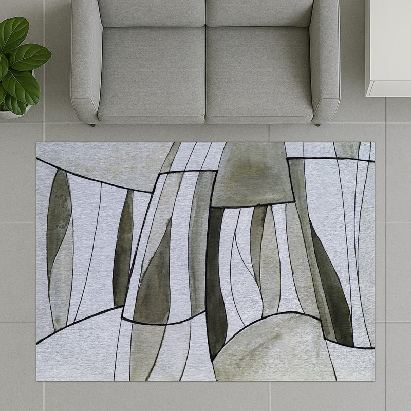 Abstract Area Rug, Rectangle 140 x 200 cm