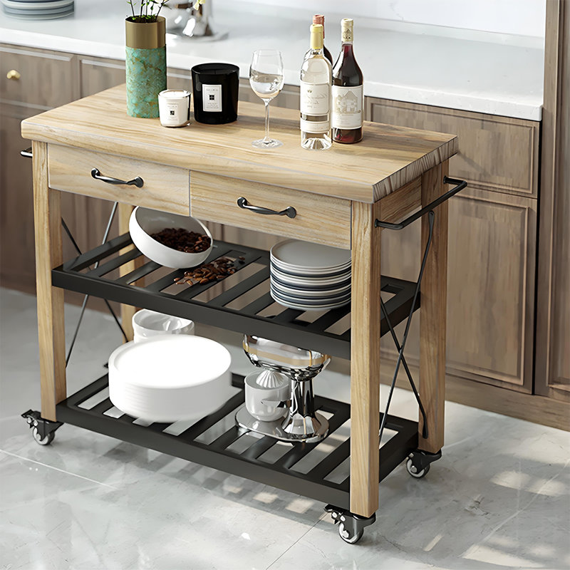 Îlot de cuisine 35,43 po style américain, H 31,5 po x l 35,43 po x P 17,72 po