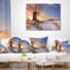 Dutch Windmills at Sunrise - Coussin imprimé abstrait-30617758-30617754