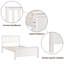 Lit plateforme simple en bois avec tête de lit, pied de lit et lattes de bois, noyer-1516784603