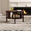 Table basse ronde avec rangement et porte coulissante-448605090-448605091