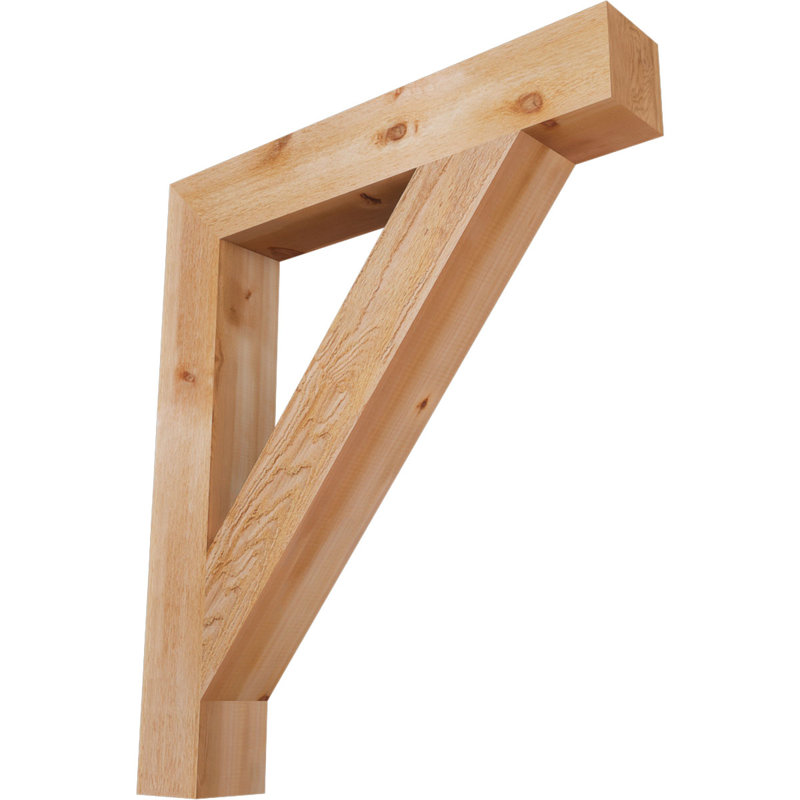 Support de bloc traditionnel, H 44 po x l 6 po x P 38 po, Cèdre rouge de l'Ouest (scié brut)