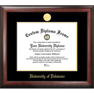 NCAA Deleware Blue Hens Gold Embossed Diploma Frame