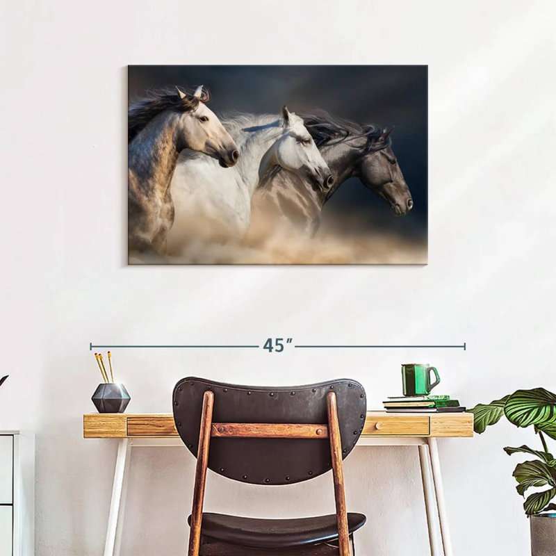 Magnificent Horses Canvas Print, 24" H x 36" W x 1.25" D