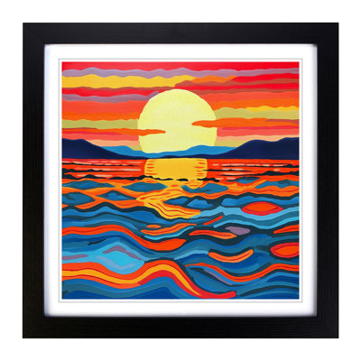 Sunrise Gouache Art No.2 - Framed Print