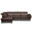 Genuine Leather Reclining Corner Sofa with Adjustable Headrests and Adjustable Armrest and Storage-25563091-25563103