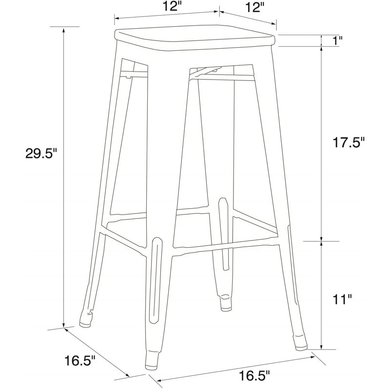 Tabouret de bar 29,5 po Ferriera, Bronze, 2