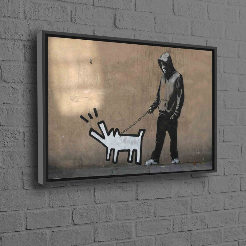 Art abstrait sur toile de coton, inspiré de Banksy, idéal pour la décoration intérieure moderne, H 45 po x l 100 po