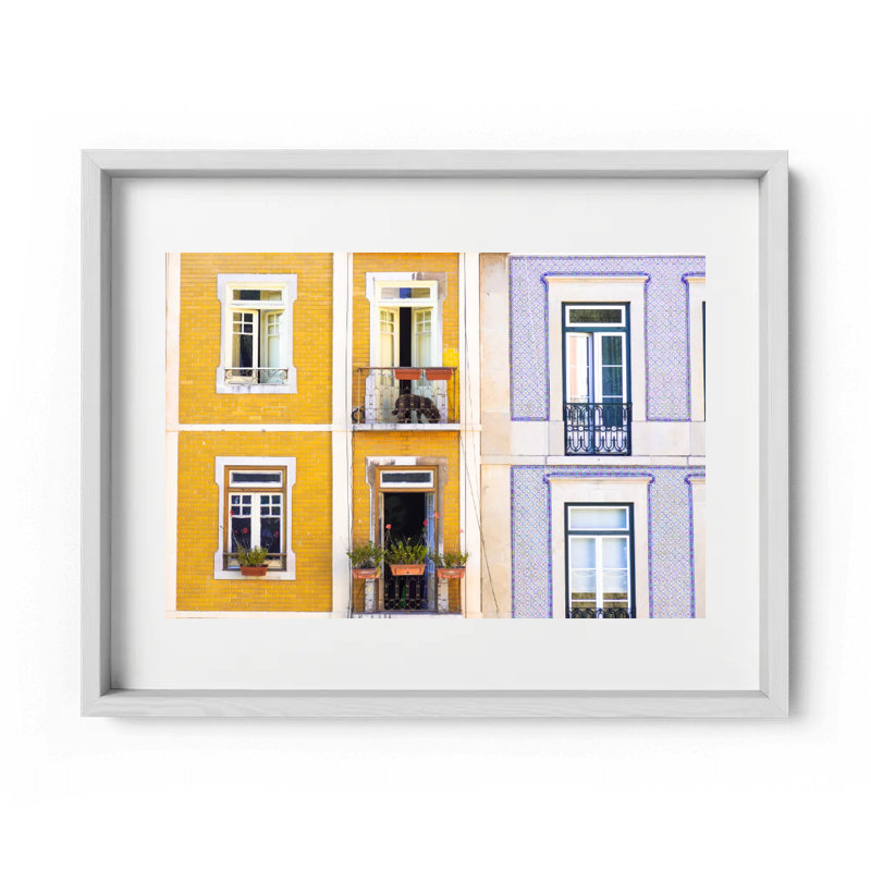 The Woman In The Window Print by Joseph Regan, White, 14" H x 16" W x 0.75" D