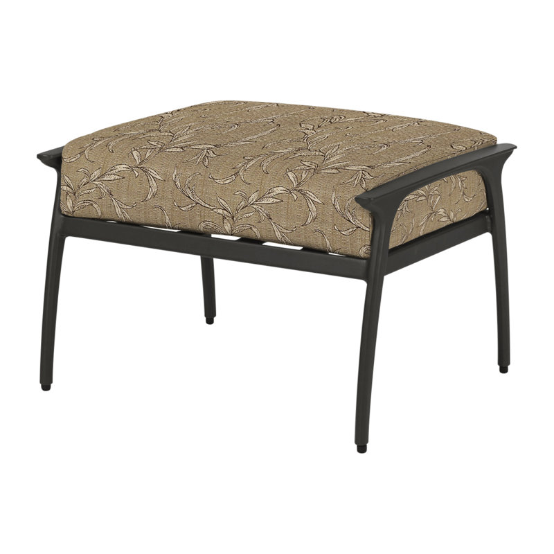 Amari Ottoman with Sunbrella Cushions, Carbon, Bessemer