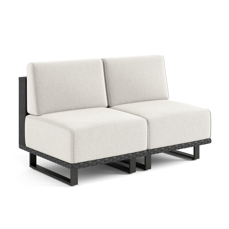 Causeuse en PEHD et rotin, Grey
