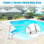 30'x22' Stainless Steel Pool Handrail – Inground Swimming Pool Railing with Non-Slip Blue Grip Cover, Rustproof Safety Grab Rail for Spa, Hot Tub, Steps – Complete Mounting Kit Included