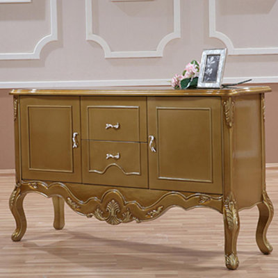 Armoire de rangement néo-classique entièrement en bois massif